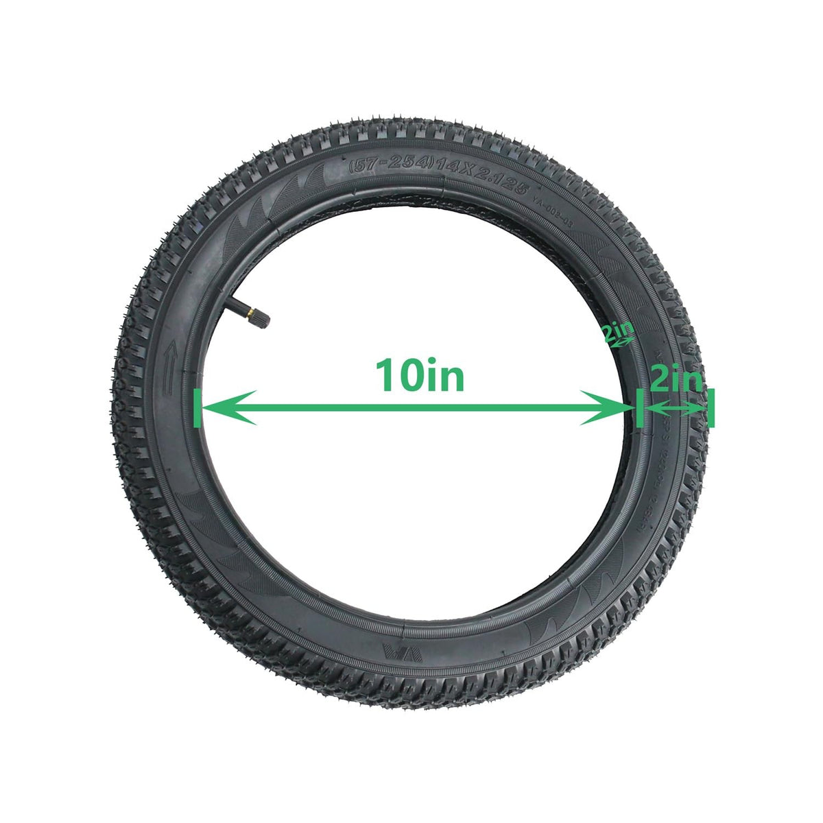 14 Inch Bike Tire and Inner Tube Set for Folding and E-Bikes - Heavy Duty 2 Pack
