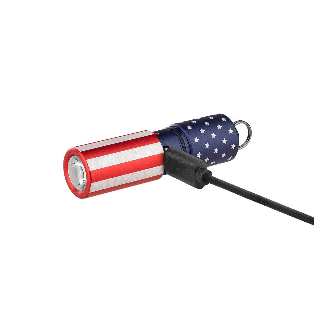 Rechargeable Keychain Flashlight - Compact 180 Lumen EDC Light with USB-C
