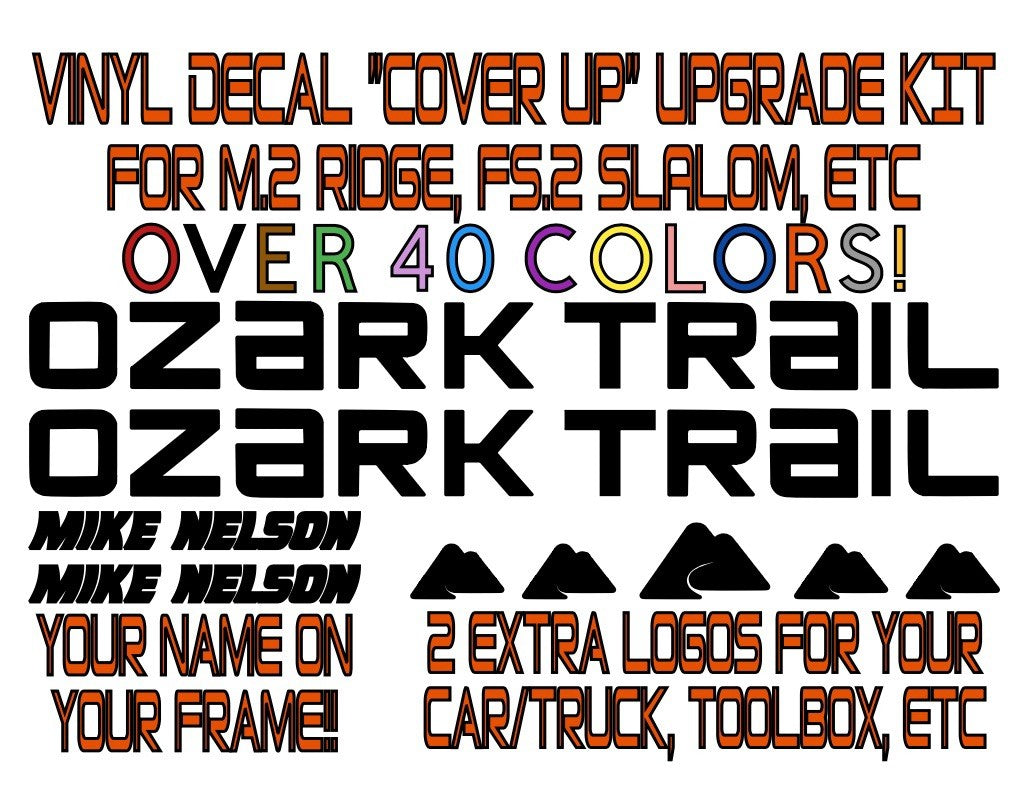 Bike Vinyl Decal Set for Mountain Bikes - Customizable Colors & Models