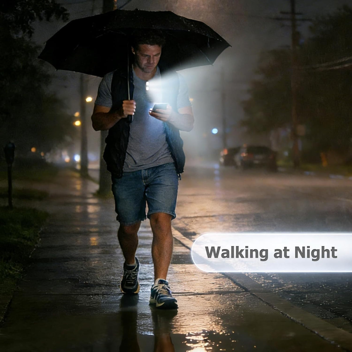 Rechargeable LED Safety Clip-On Running Lights 2 Pack for Night Running