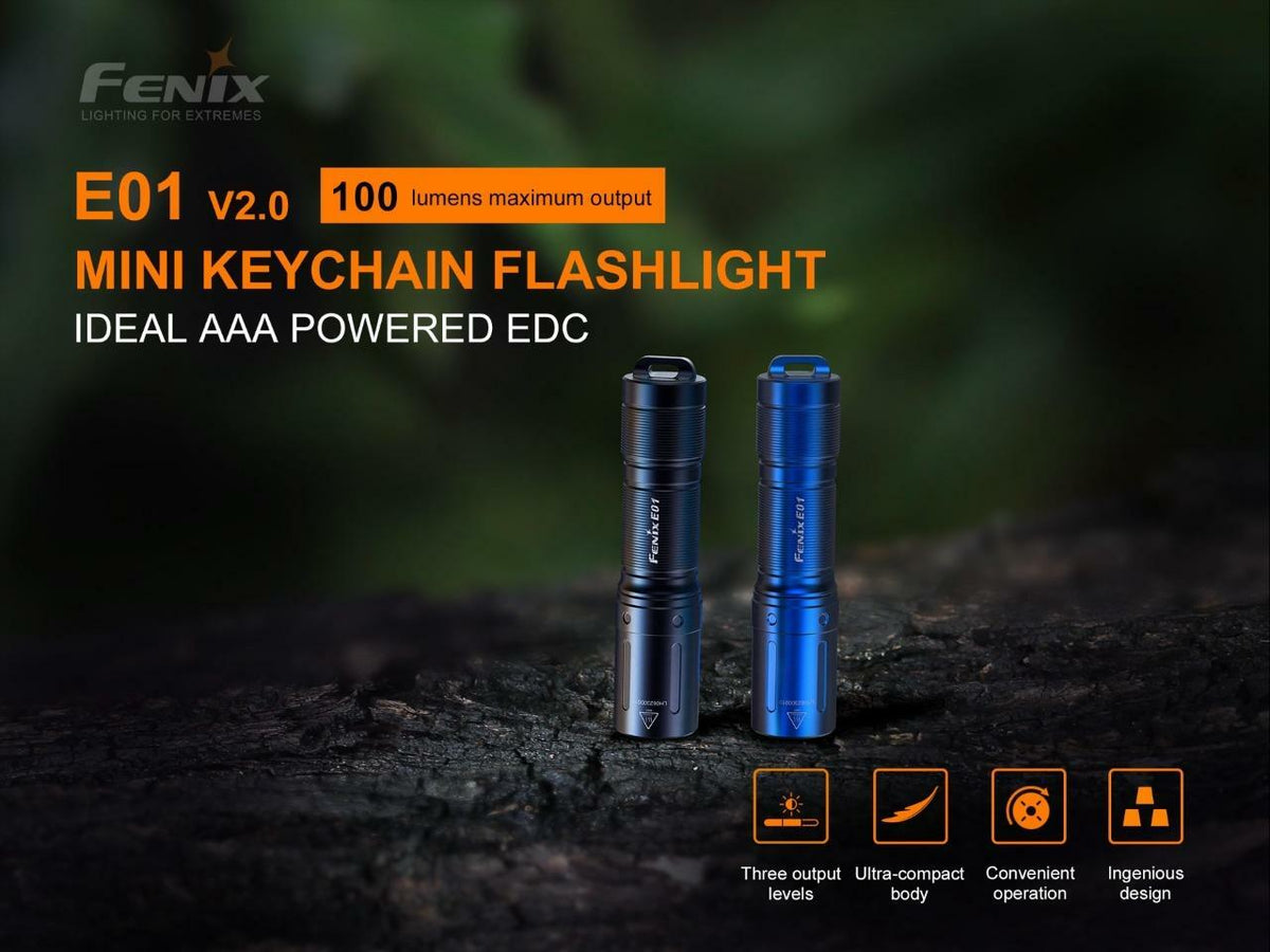Mini LED Flashlight Keychain with AAA Battery - Waterproof & Compact