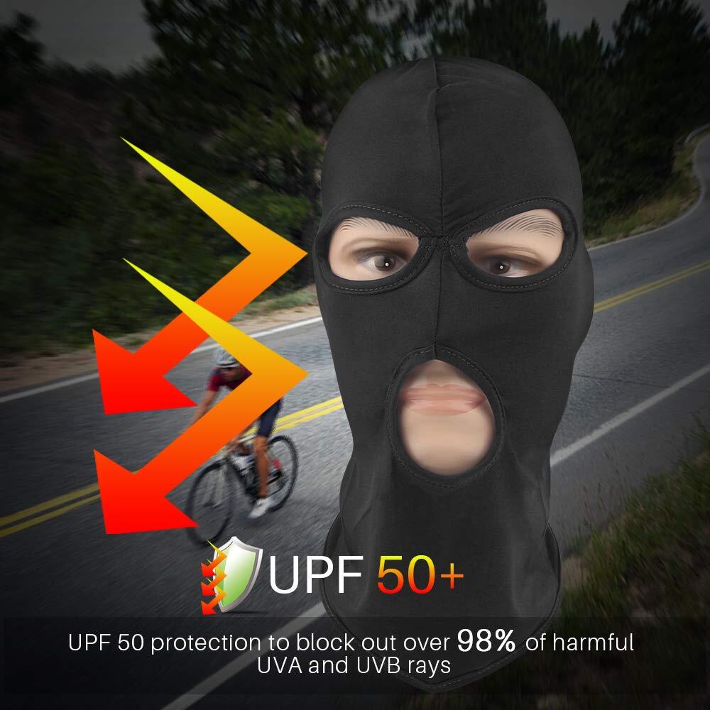 Unisex 3-Hole Thin Face Mask Balaclava for Motorcycle Ski Sun Protection