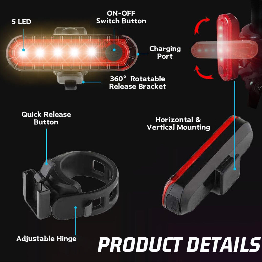 LED Safety Clip-On Lights for Cycling, Running, Dog Walking - Multiple Colors