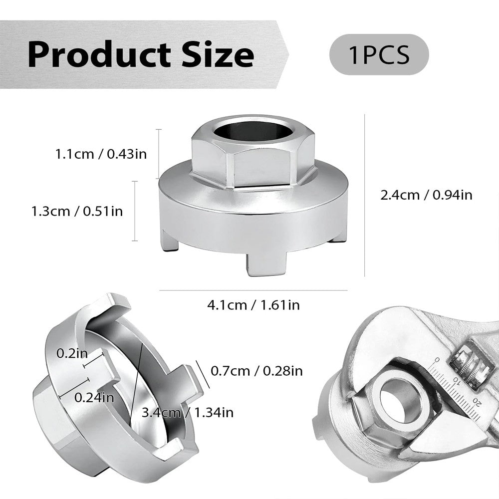 Bicycle Freewheel Remover Tool for BMX and Single-Speed Bikes - 4-Notch Hub Removal