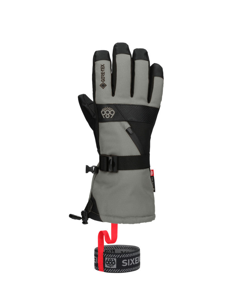 Men's Gore-Tex Ski & Snowboard Gloves with Removable Merino Liner - Charcoal, XL
