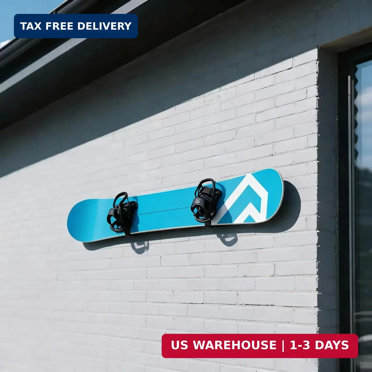 Snowboard Wall Mount Clips Set - Indoor Snowboard & Skateboard Storage