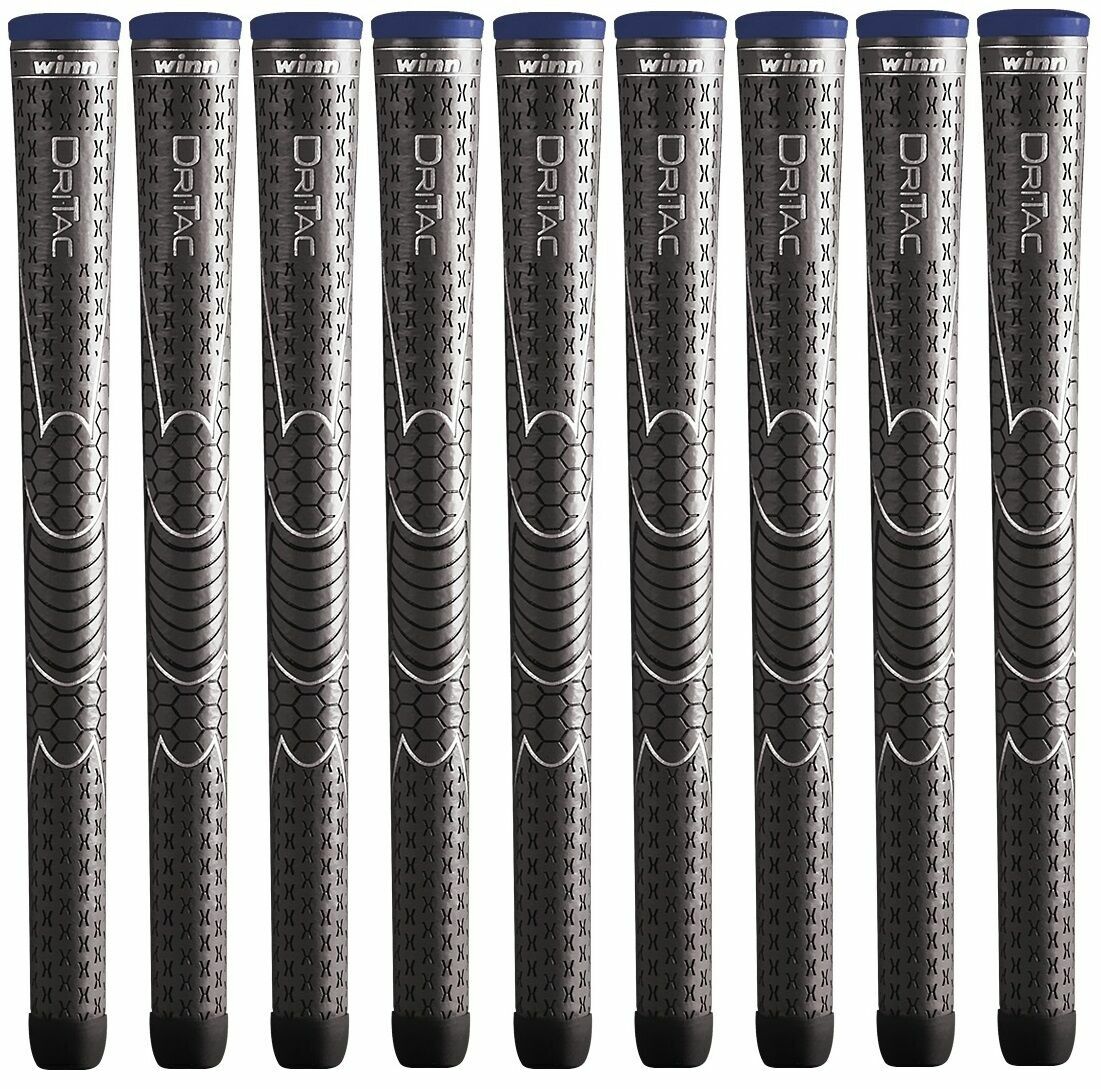 Golf Club Grips Midsize Dark Gray DriTac Set of 9 - Comfortable & Tacky