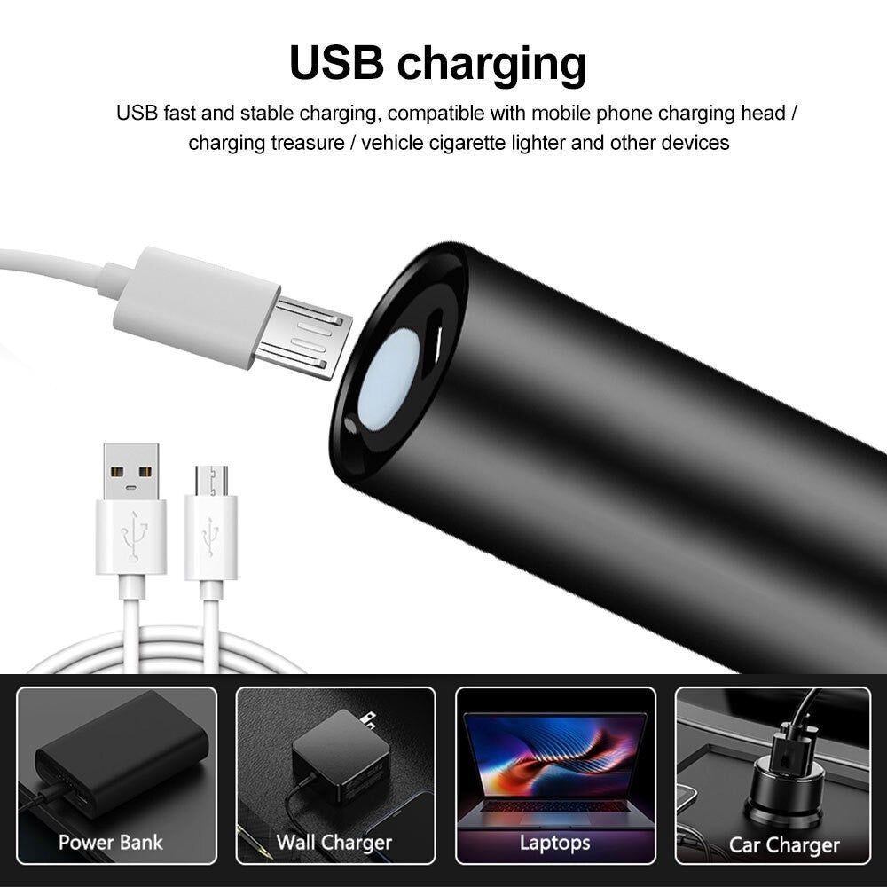 365nm UV Handheld Blacklight Torch LED Flashlight USB Rechargeable