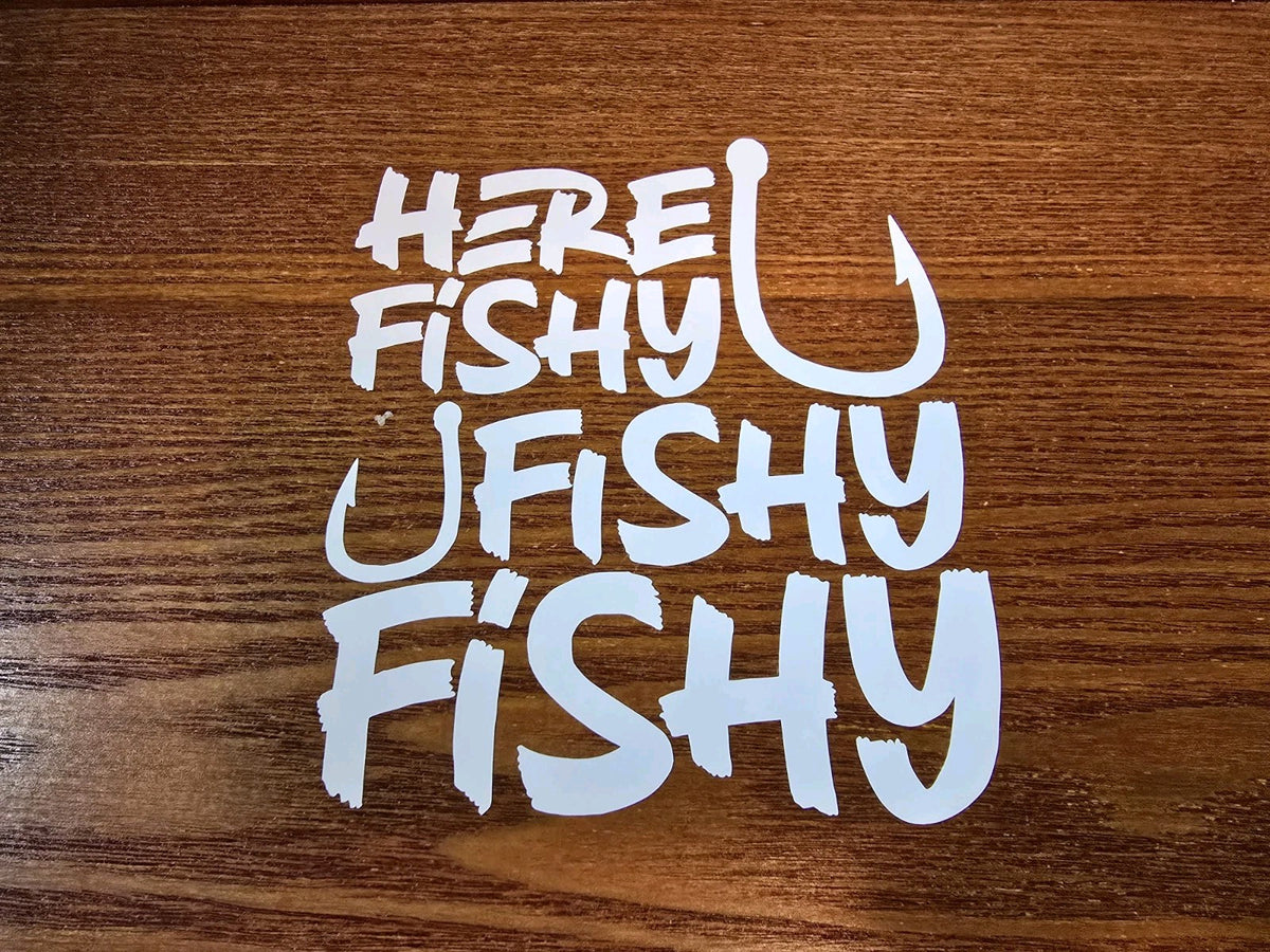 American Flag Fish Sticker - Car Window Decal for Vehicles & Boats