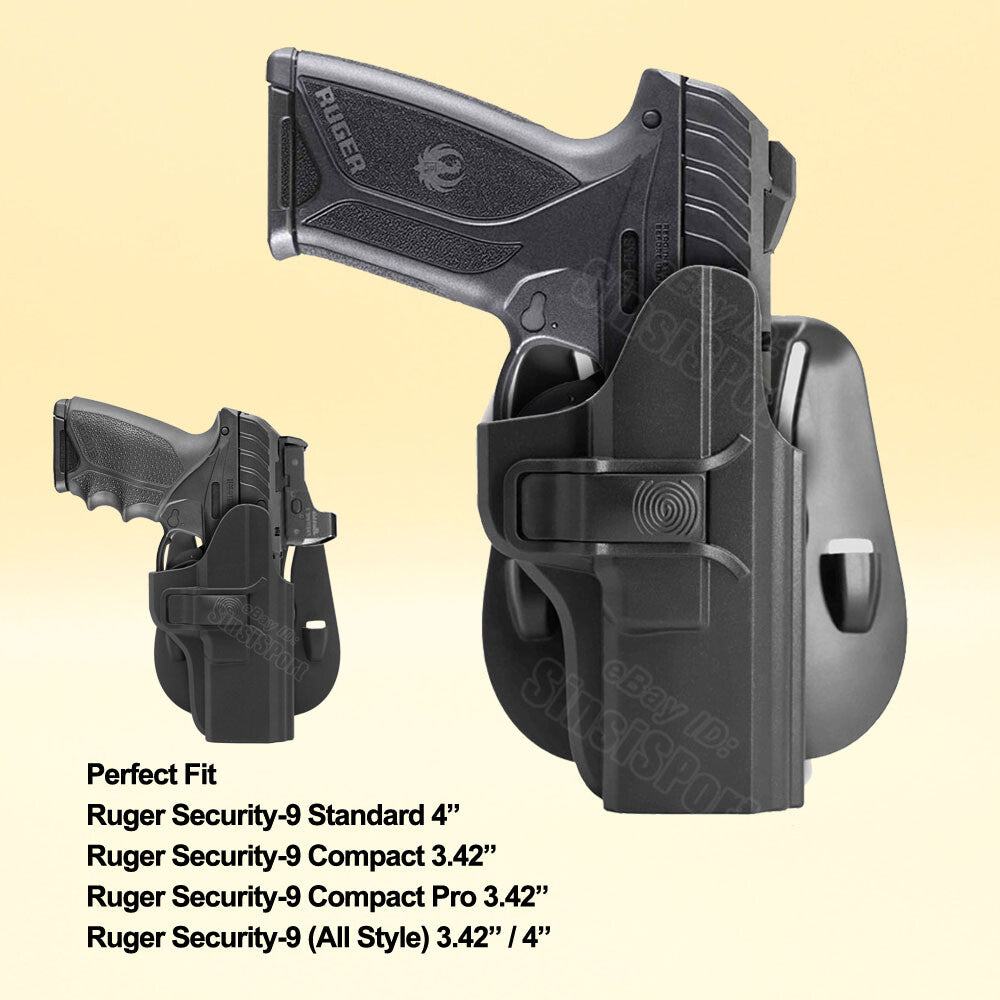 Ruger Security 9 & 380 Holster with Level Ⅱ Retention and Adjustable Paddle