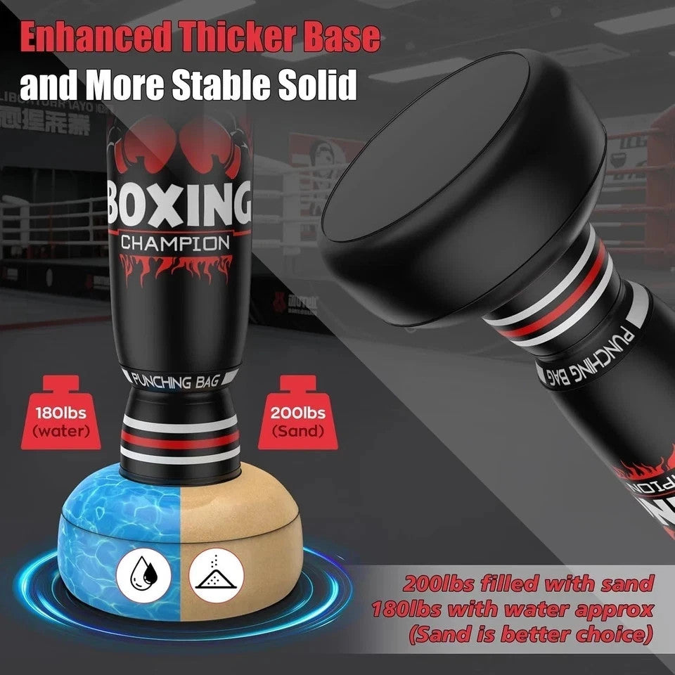 Adult Freestanding Punching Bag with Stand - 70 Inch Boxing Kickboxing Equipment