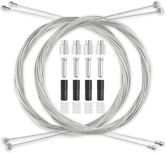 Universal Bike Brake Cables Set 4pcs Stainless Steel for MTB & Road Bikes