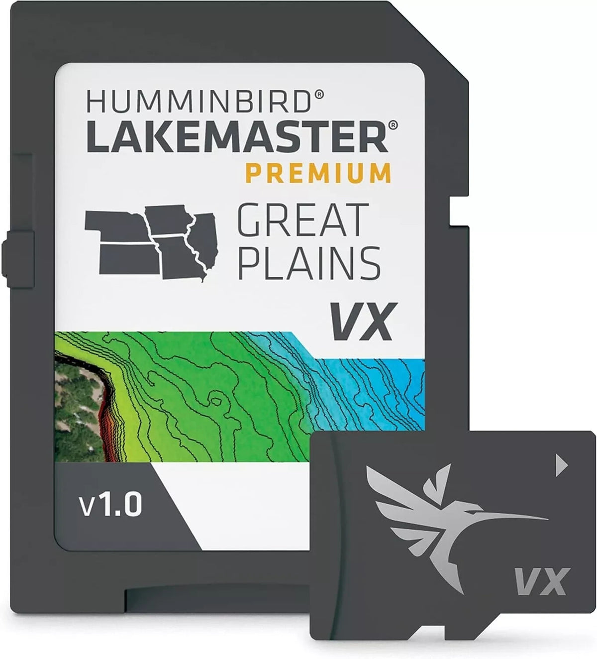 Humminbird LakeMaster VX Premium Map Card for APEX SOLIX HELIX - Regional Coverage
