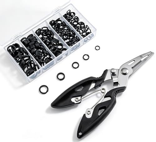 Heavy Duty Stainless Steel Fishing Split Rings Kit - 5 Sizes, 250pcs