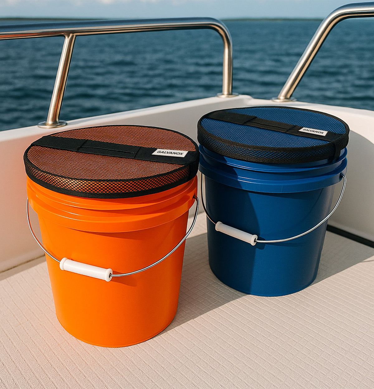 Mesh Lid for 5 Gallon Buckets - Heavy Duty Marine-Grade Nylon 2 Pack