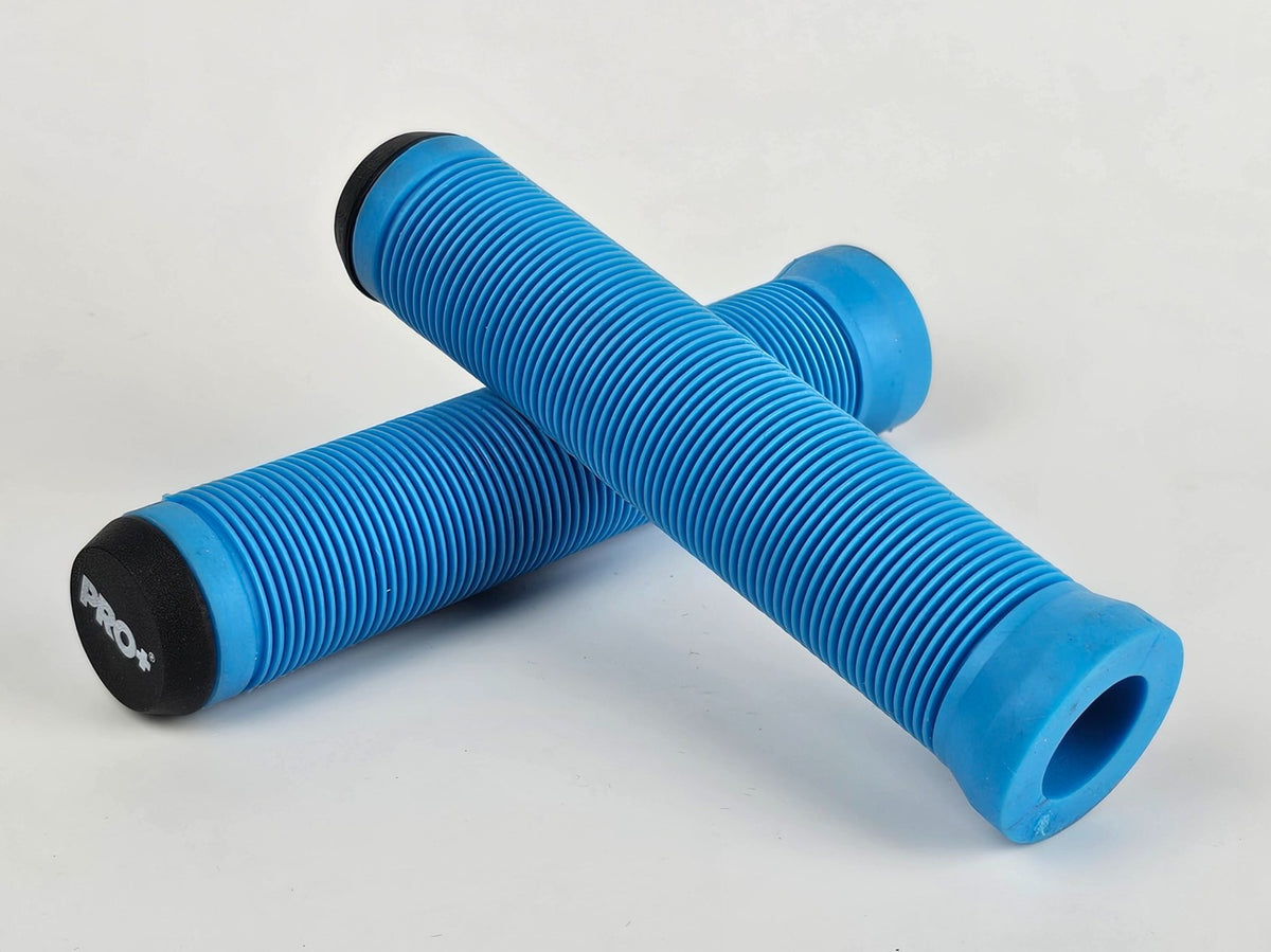 Soft Flangeless Longneck Bike Handlebar Grips - Comfortable, Open End, 135mm
