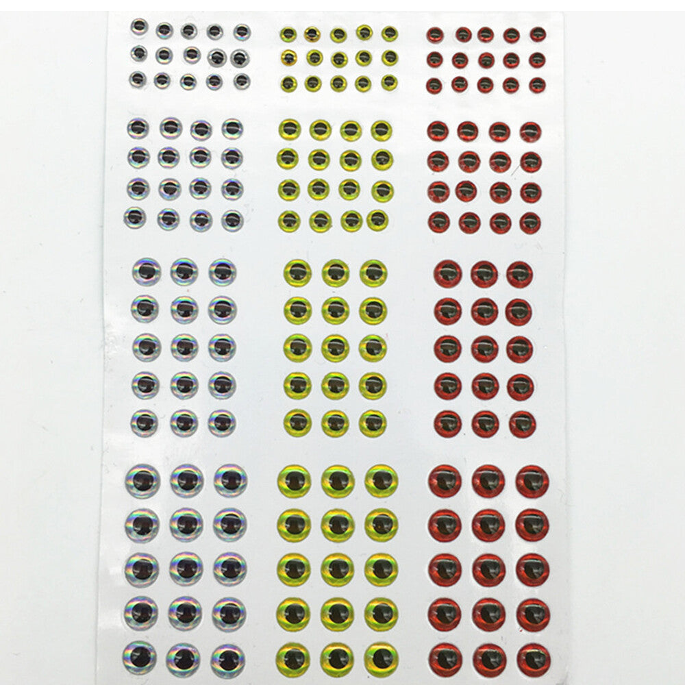 1464Pcs Fishing Lure Eyes 3D Holographic Fish Eyes for Fly Tying & Lure Craft