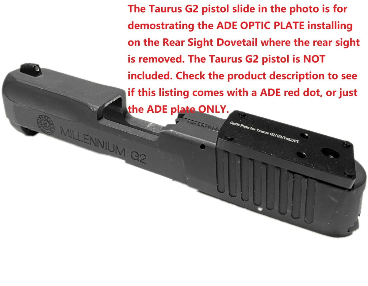 Mount Plate for Taurus Pistols G2 G3 TX22 | Optic Adapter