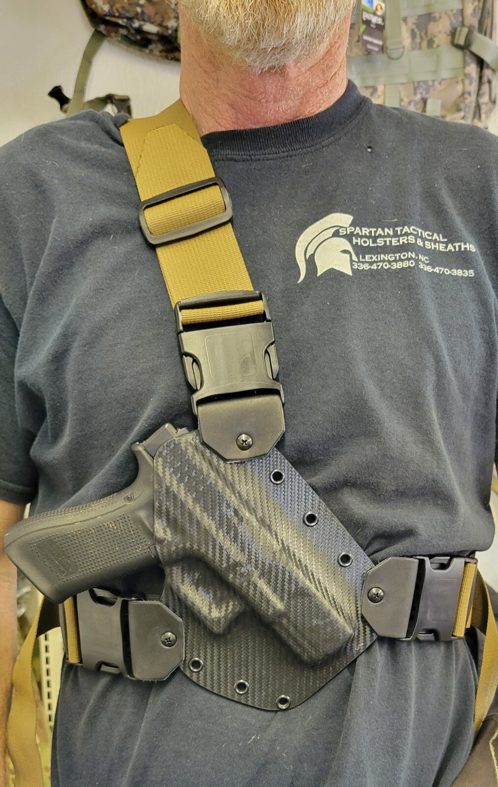 Universal Chest Sling & Holster with Adjustable Webbing and Reinforced Buckles