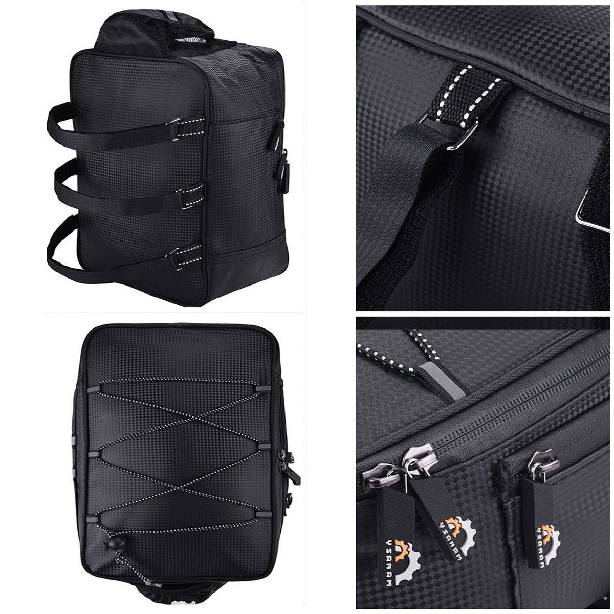 Waterproof Bicycle Rear Rack Bag 8L Storage Pannier for Cycling & Mountain Biking
