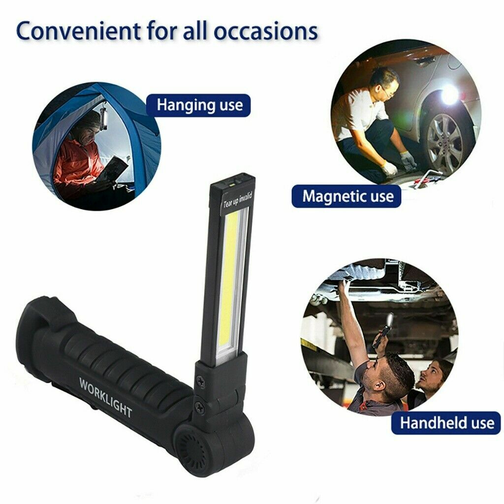 Rechargeable LED Work Light with Folding Torch & Magnetic Base - 1200000lm