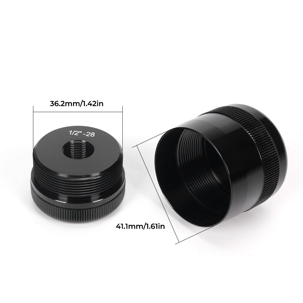 1/2-28 Aluminum End Caps Set for Battery Cell Replacement - Black, High Quality 6061
