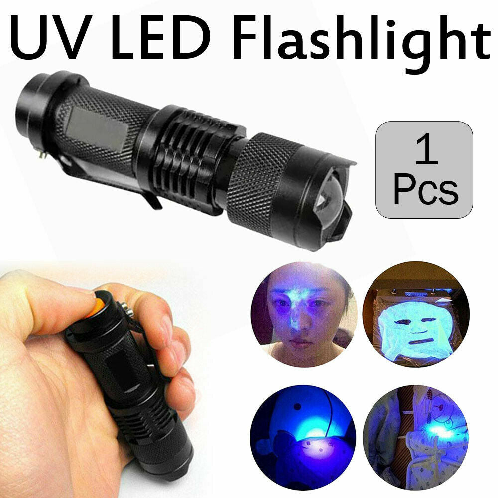 120000lm UV Blacklight Flashlight Waterproof Handheld Torch