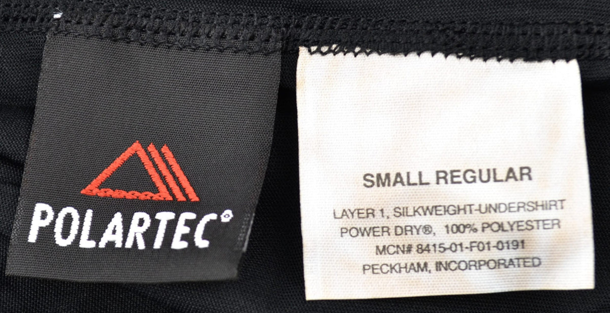 Polartec Silkweight Thermal Base Layer Set - Black, Small Regular
