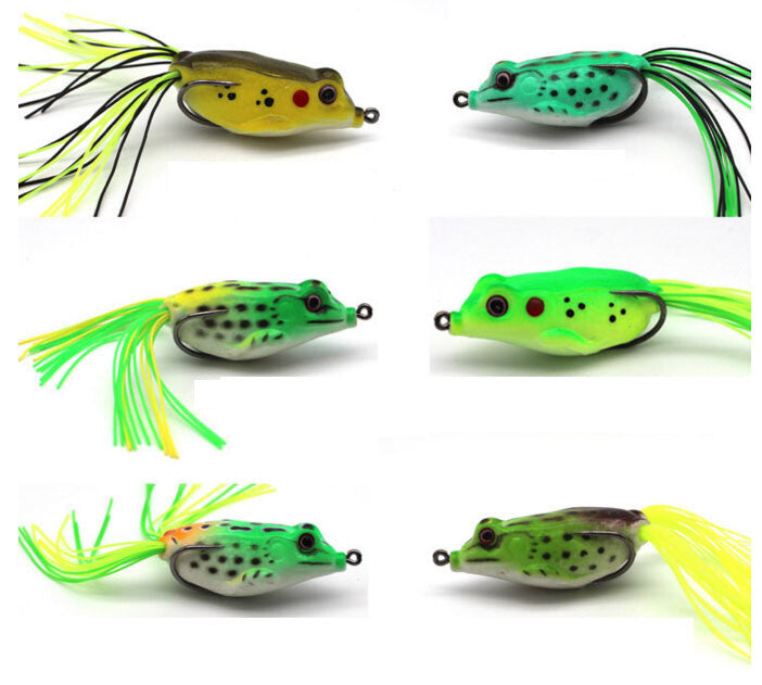 20 Pcs Soft Rubber Frog Fishing Lures with Sharp Hooks - 6cm/2.36''