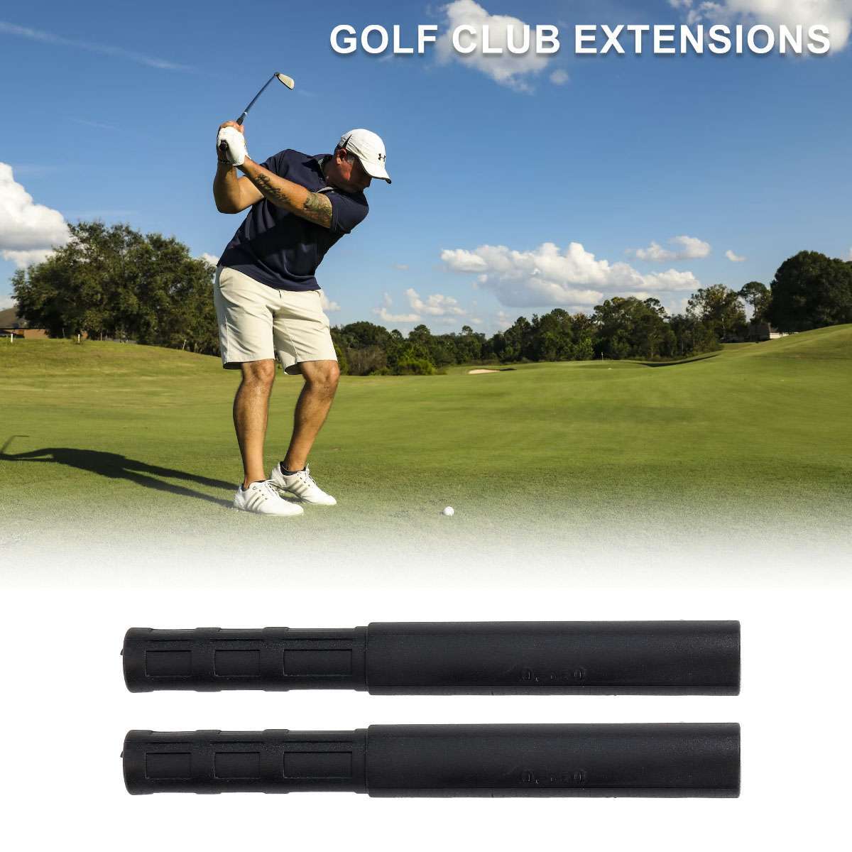 Golf Club Graphite Shaft Extensions Set - 10pcs Adjustable Rods for Irons & Putter
