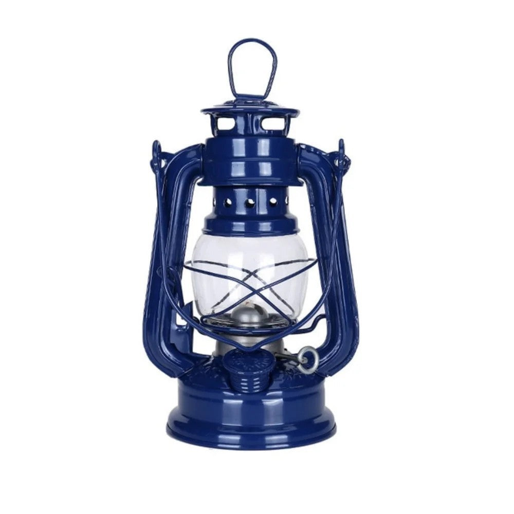 Vintage Camping Lantern Oil Lamp - Portable Outdoor Bronze Light 19cm