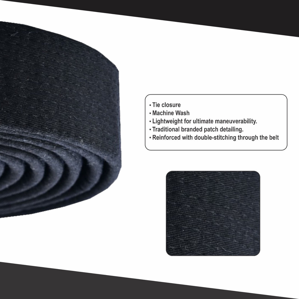 Martial Arts Belt for Karate Taekwondo Judo Unisex Kids & Adults - Durable Cotton-Poly Blend
