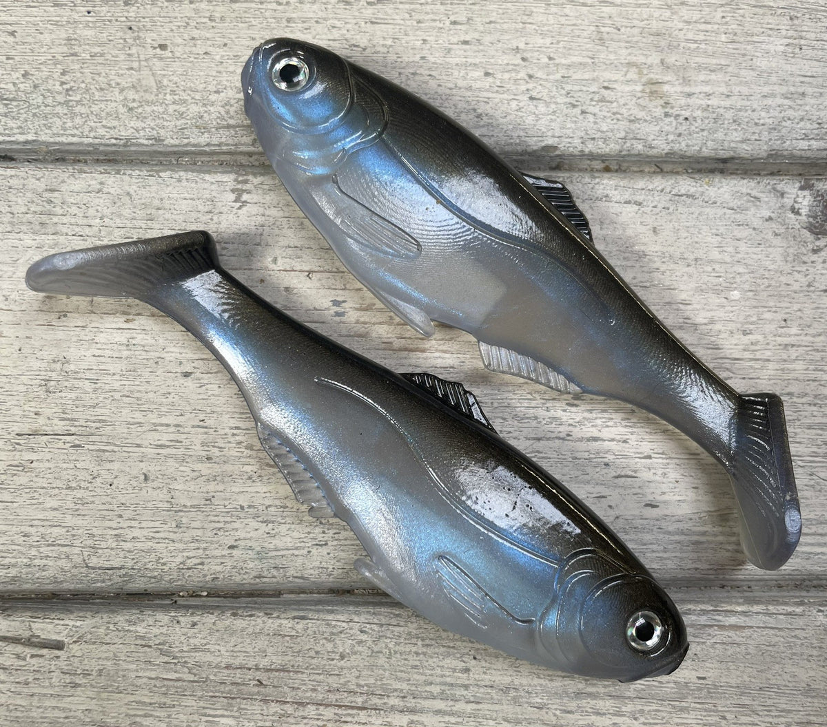 4-Inch Weedless Swimbait Blue Gizzard Shad - Pack of 2 Fishing Lures