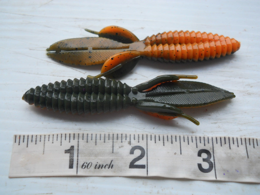 Soft Plastic Bass Fishing Baits - 50 3.5" Beaver Bug Lures in Multiple Colors