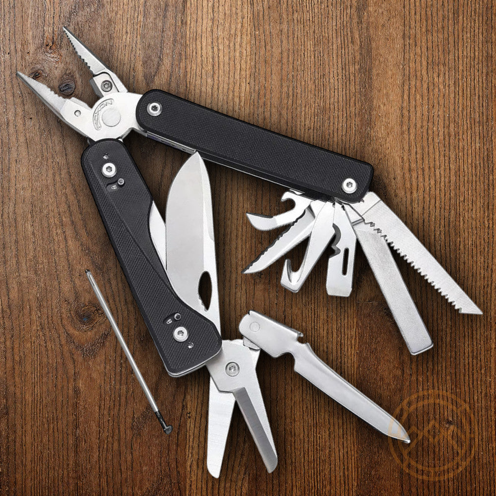 Flex Titan Multitool with 16 Essential Tools and Black G10 Handles