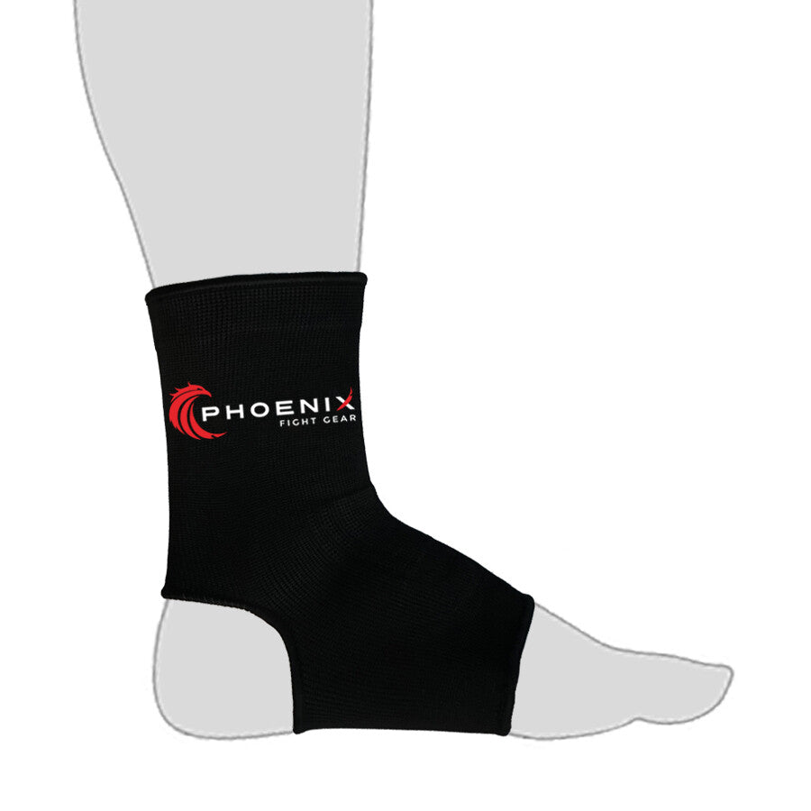 Ankle Supports Pair - MMA Muay Thai Kickboxing Elastic Brace for Training