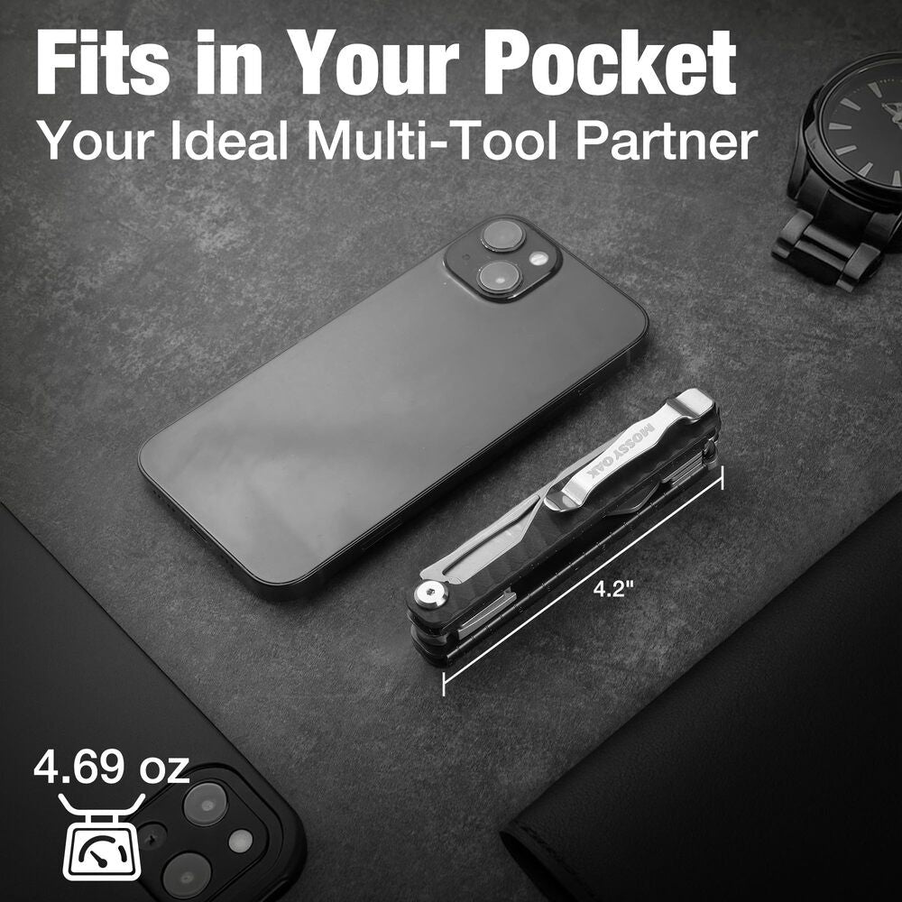 12-in-1 Multitool Folding Knife with Scissors Bottle Opener and Screwdrivers