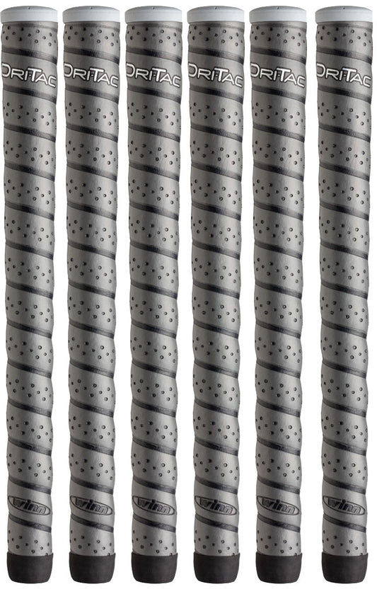 Golf Club Grip Set of 6 Oversize Dark Gray Dri-Tac Wrap Non-Slip Comfort