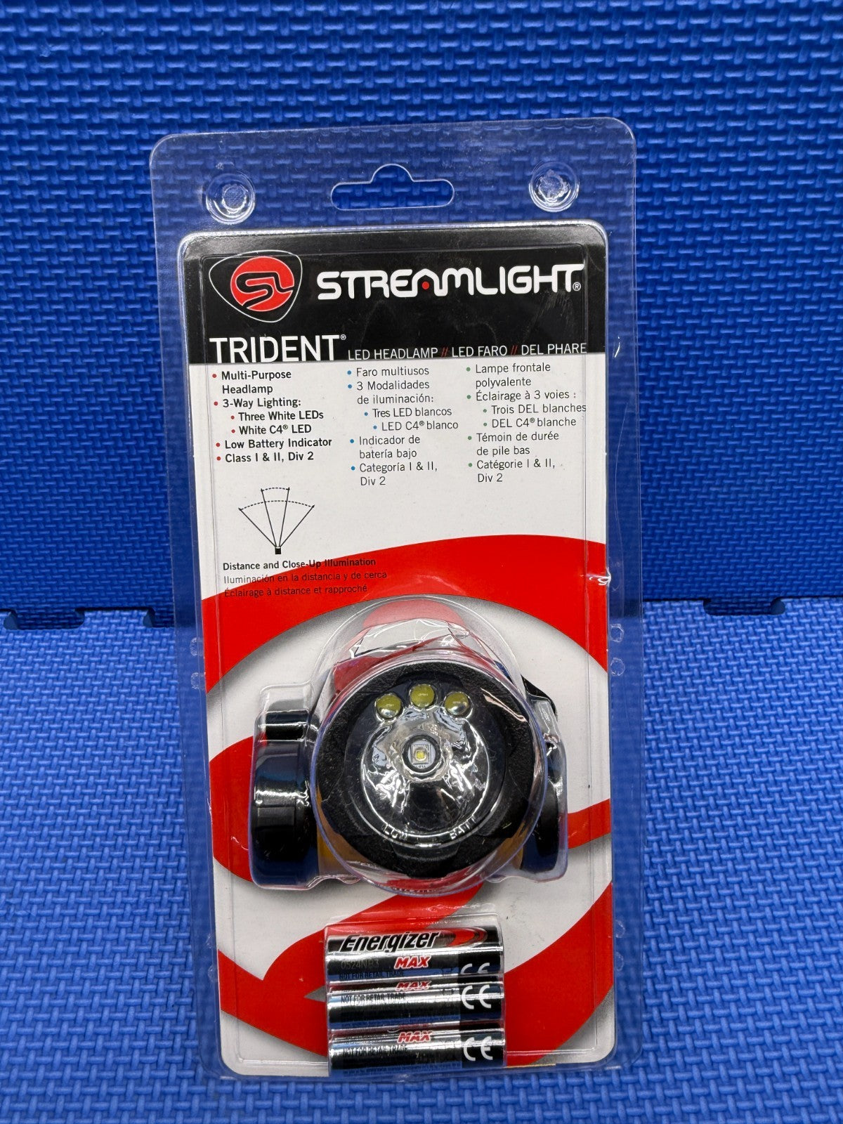 Multi-Purpose LED Headlamp Flashlight with Tilting Head, 80 Lumens