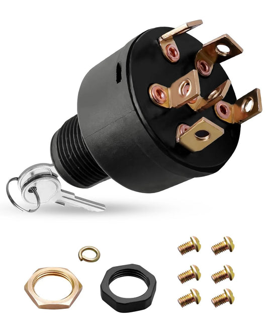 Marine Ignition Switch with Keys and Push to Choke - Replaces Mercucy 87-88107A5