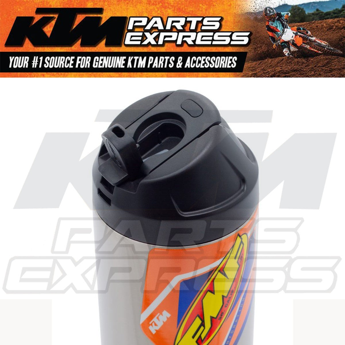 20oz Stainless Steel Water Bottle with Leakproof Cap - KTM FMF Inspired Design