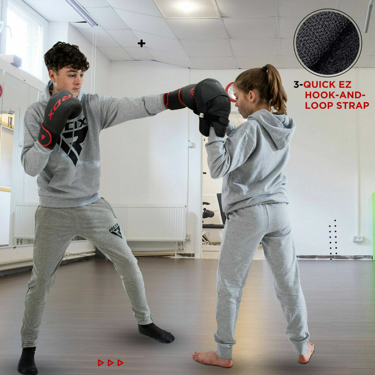 Kids Boxing Gloves Focus Pads for Kickboxing Muay Thai Training - RDX