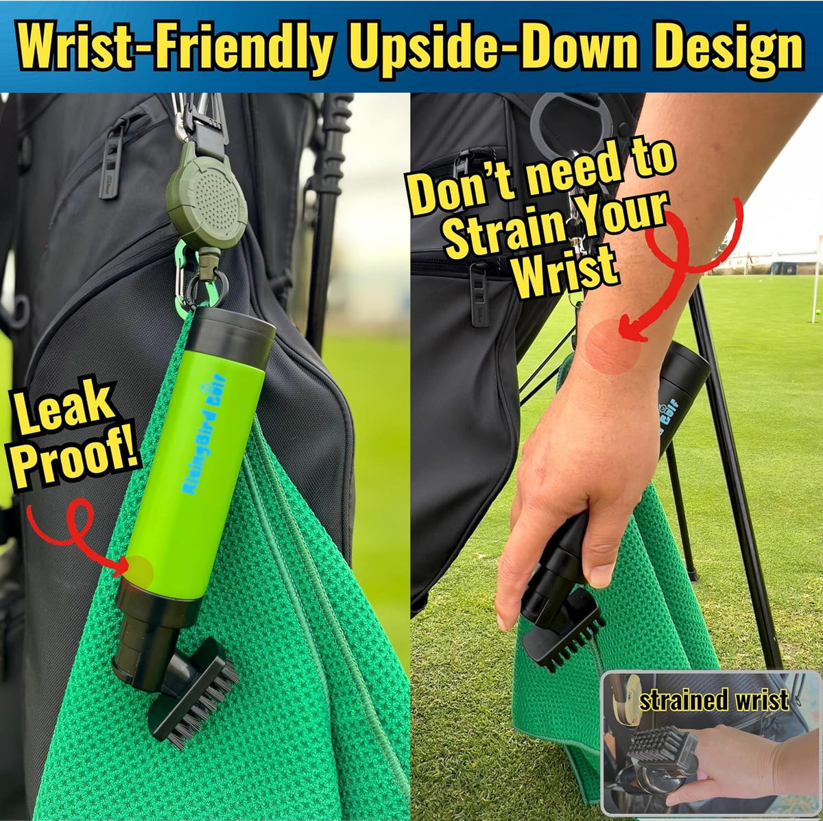 2025 Steel Wire Retractable Golf Club Cleaner Brush with Clip