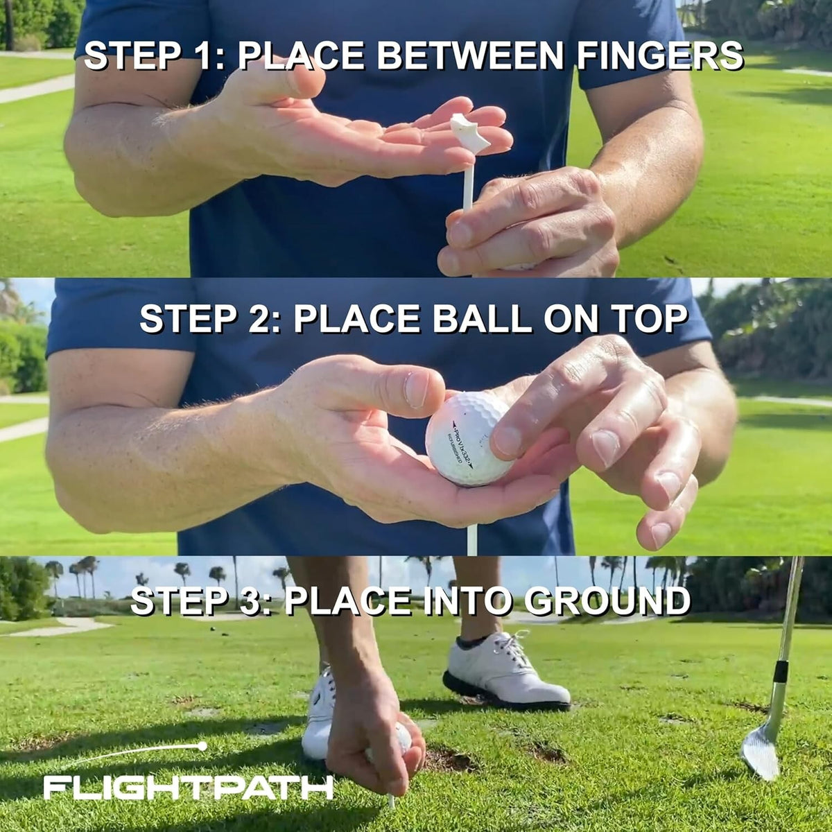 Golf Tees 8 Pack 3 1/4 Inch Durable Plastic Zero Friction Golf Tees