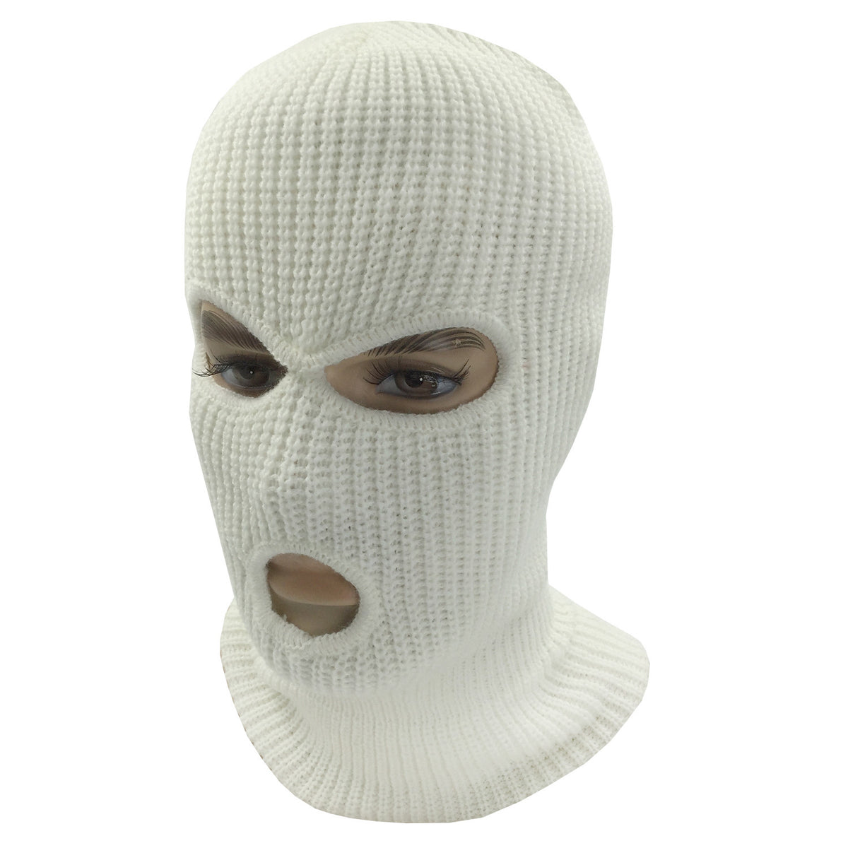 Full Face Ski Mask Winter Balaclava Hat Tactical 3 Hole Knitted Mask