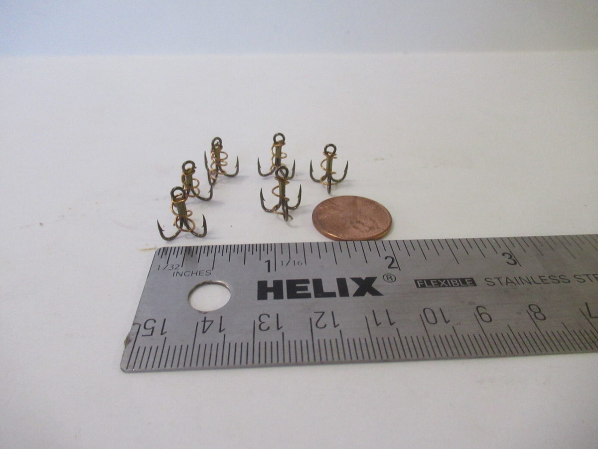 Treble Fishing Hooks - Bronze Spring Bait Hooks for Fish Tackle, Multiple Sizes & Quantities