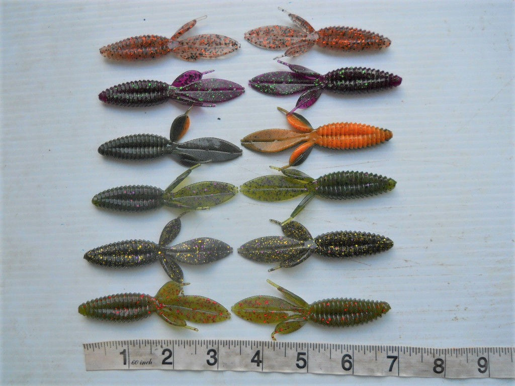 Soft Plastic Bass Fishing Baits - 50 3.5" Beaver Bug Lures in Multiple Colors
