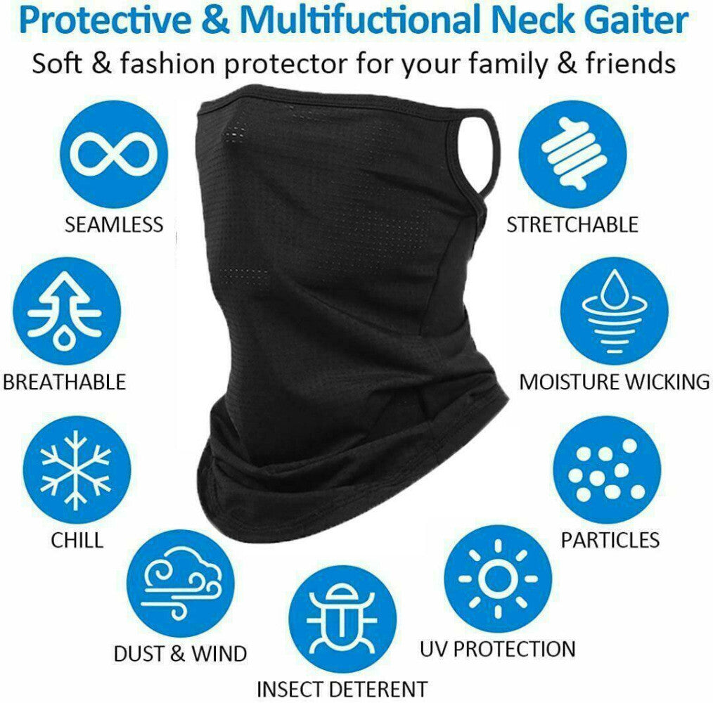 Outdoor Neck Gaiter Face Mask Bandana Scarf for Sun & Wind Protection
