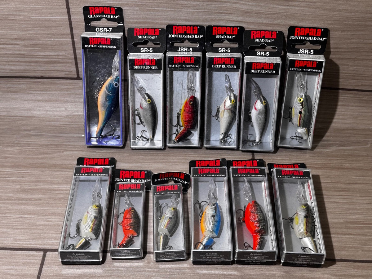 12 Pcs Fishing Lures - Multicolor Crankbaits for Freshwater Shad Targeting