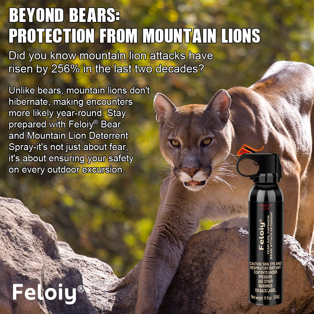 Bear Spray Self Defense with Holster - 11oz Wildlife Deterrent for Camping